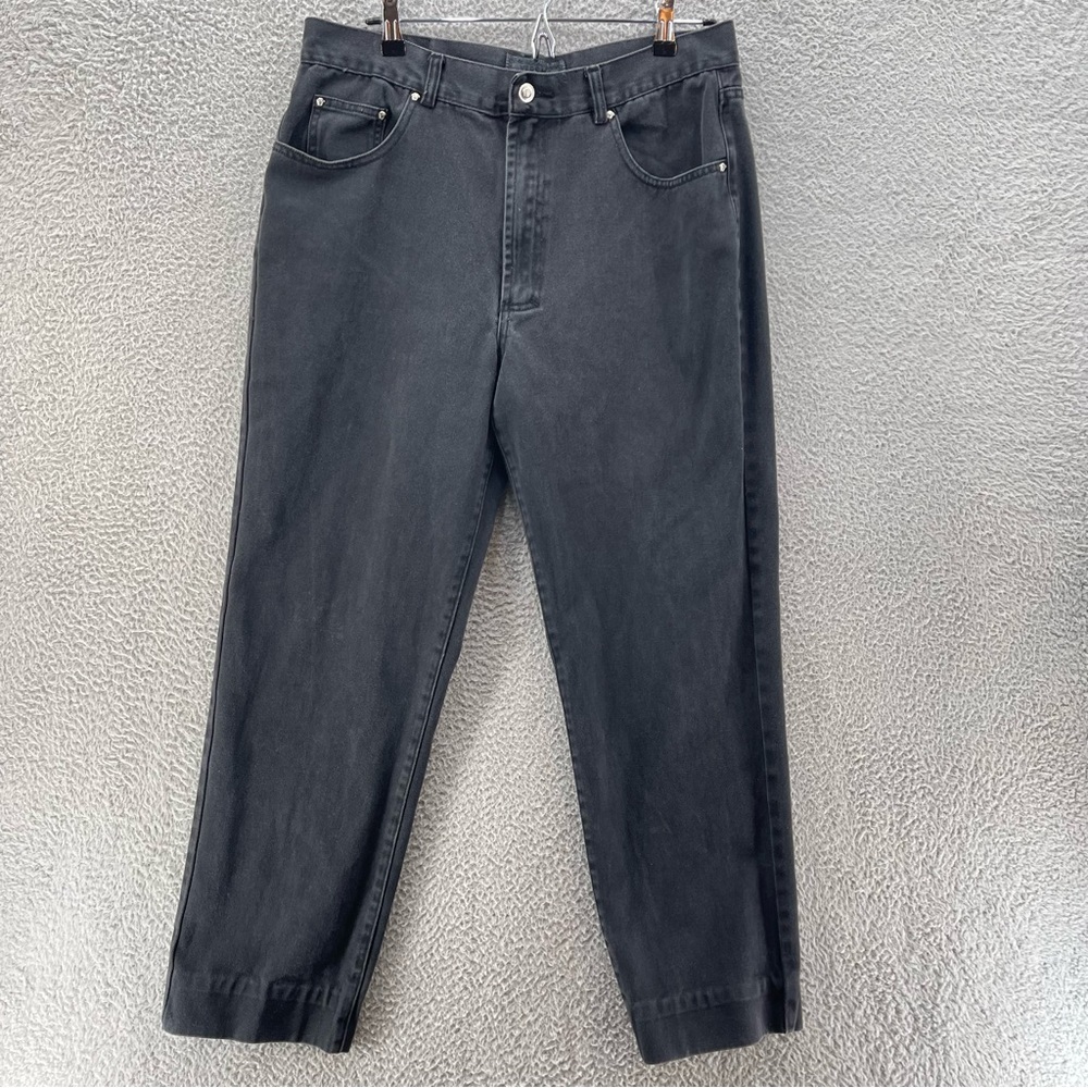 Versace Couture Jeans Men 36 Black Dark Wash Straight Leg Denim Baggy